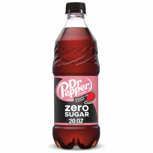 Dr Pepper Strawberries & Cream Zero Sugar Soda - Smooth Cream Blend